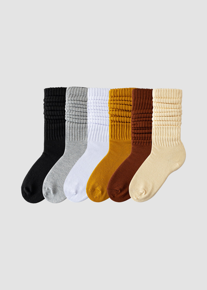 Cozy Ribbed Slouch Crew Socks
