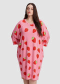 Plus Size Ultra-Soft Oversized Shirt Sleepwear with Pockets