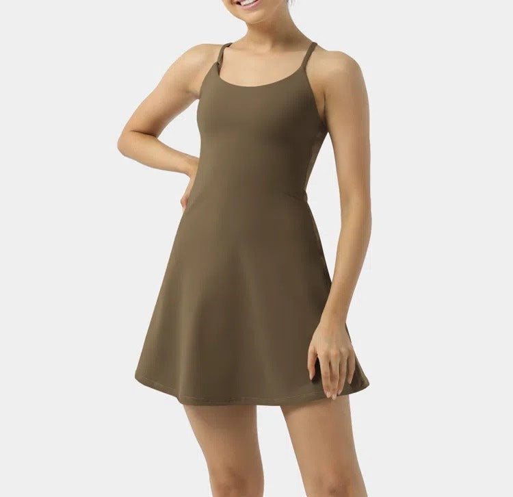 2026 🔥Flash Sale⚡ Softlyzero Plush Backless Active Dress-Easy Peezy