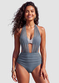 High-Waisted Tummy Control Mesh Bikini Set