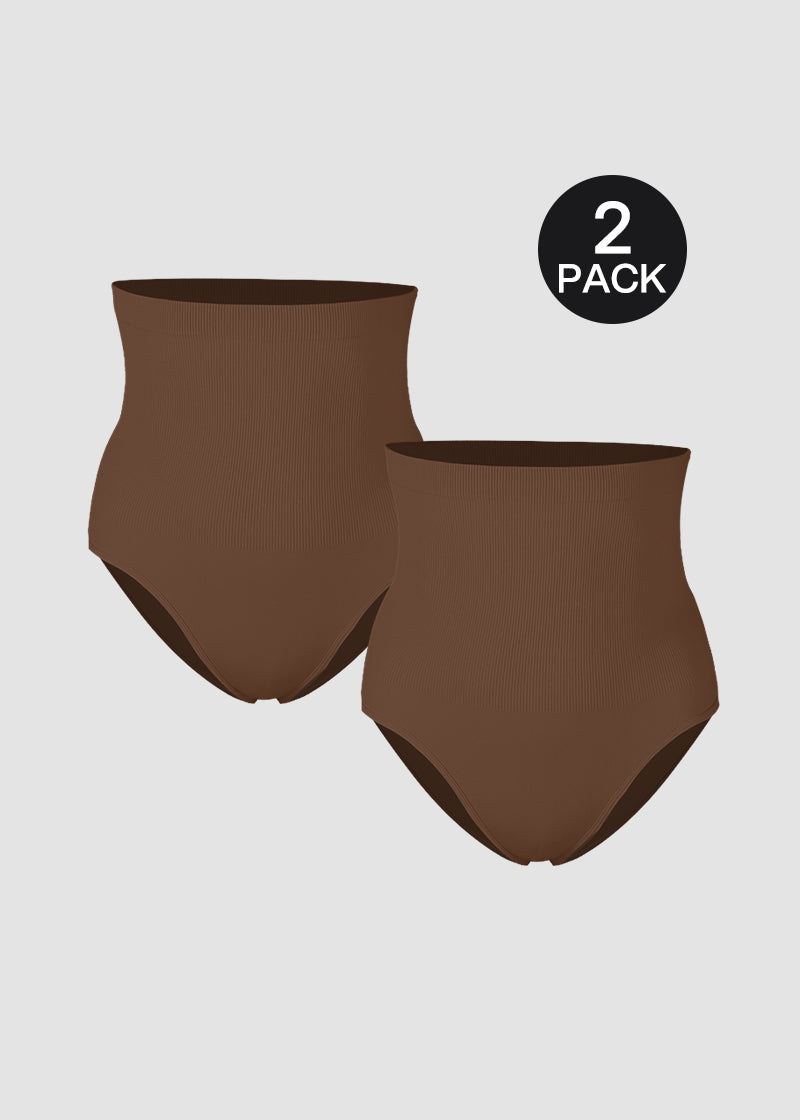 High Waist Tummy Control Brief Shaping Panty (2 Pack)