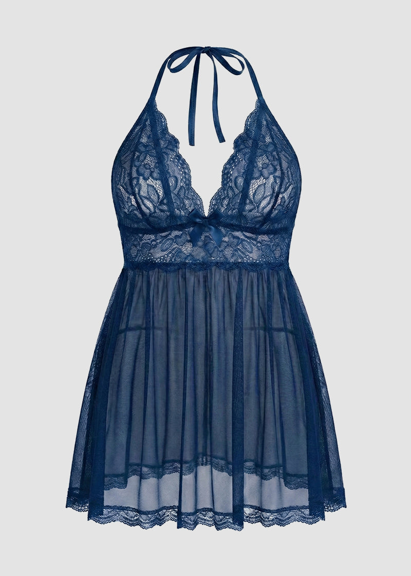 Women’s Plus Size Lace Babydoll – Mesh Chemise Sleepwear