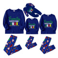 Christmas Family Matching Pajamas-Cozy Blue Pjs Set with "Family Christmas 2025"  Print
