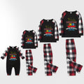Christmas Family Matching Pajamas-Red and Gray Plaid Pjs set with "Family Christmas 2025 Making Memories Together" Colorful Print