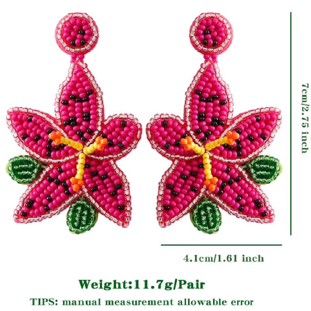 Lily-inspired Woven Earrings