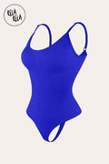 Seamless Sculpting Shapewear Bodysuit with Thin Straps in Royal Blue