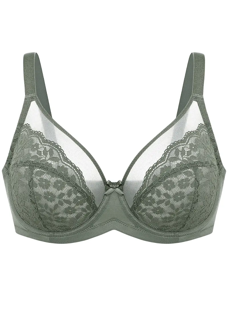 Breathable Lace Underwire Full Coverage Bra