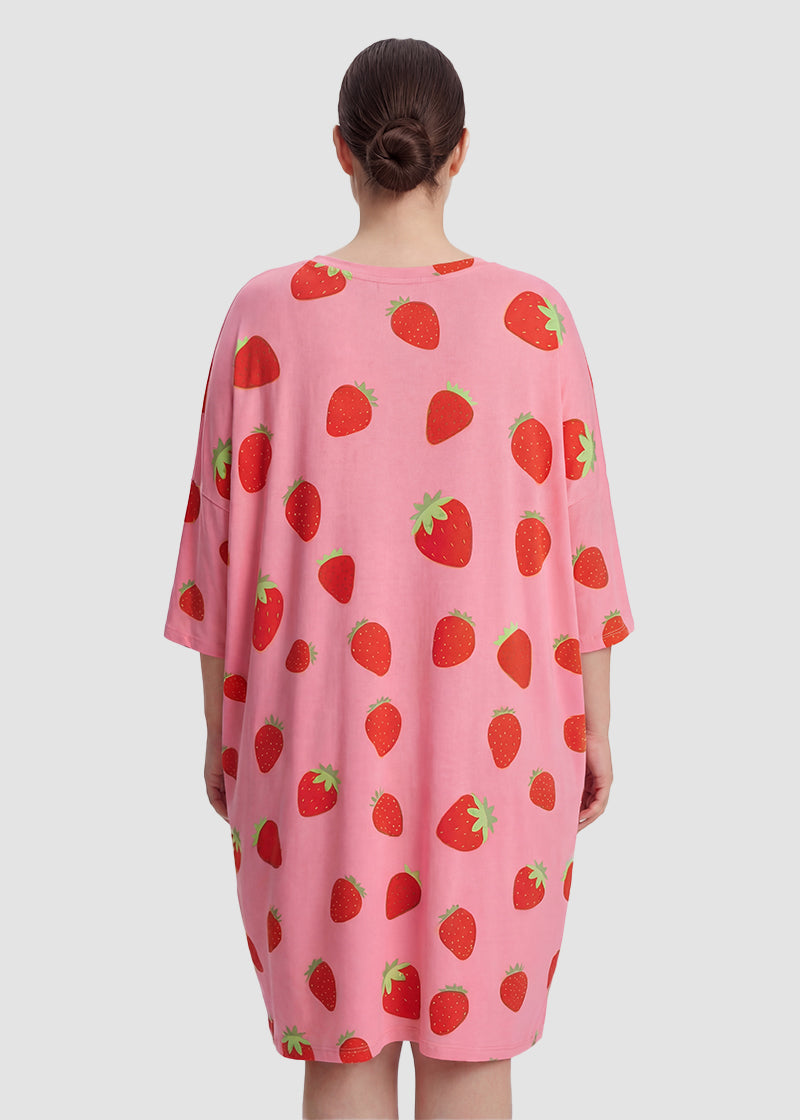 Plus Size Ultra-Soft Oversized Shirt Sleepwear with Pockets