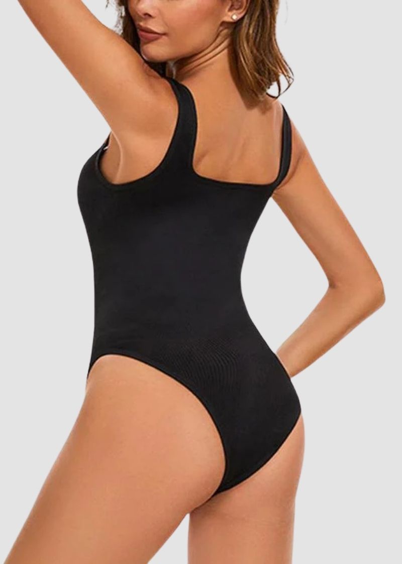 Ribbed Sleeveless Square Neck Tank Top Bodysuit