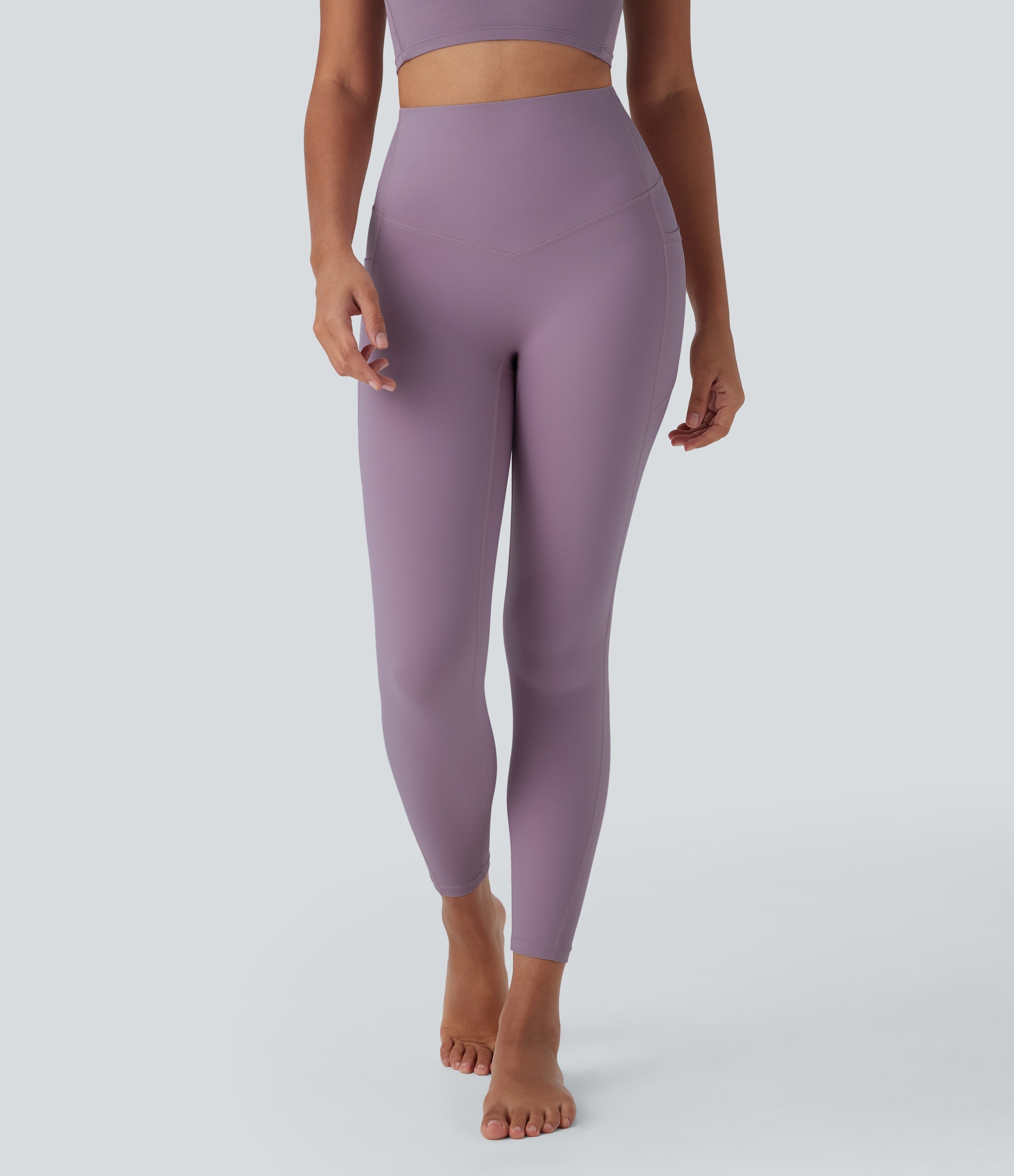 UltraSculptTM Cool Quick Dry SoCinched High Waisted Tummy Control Shaping Yoga Leggings with Pockets-UPF50+