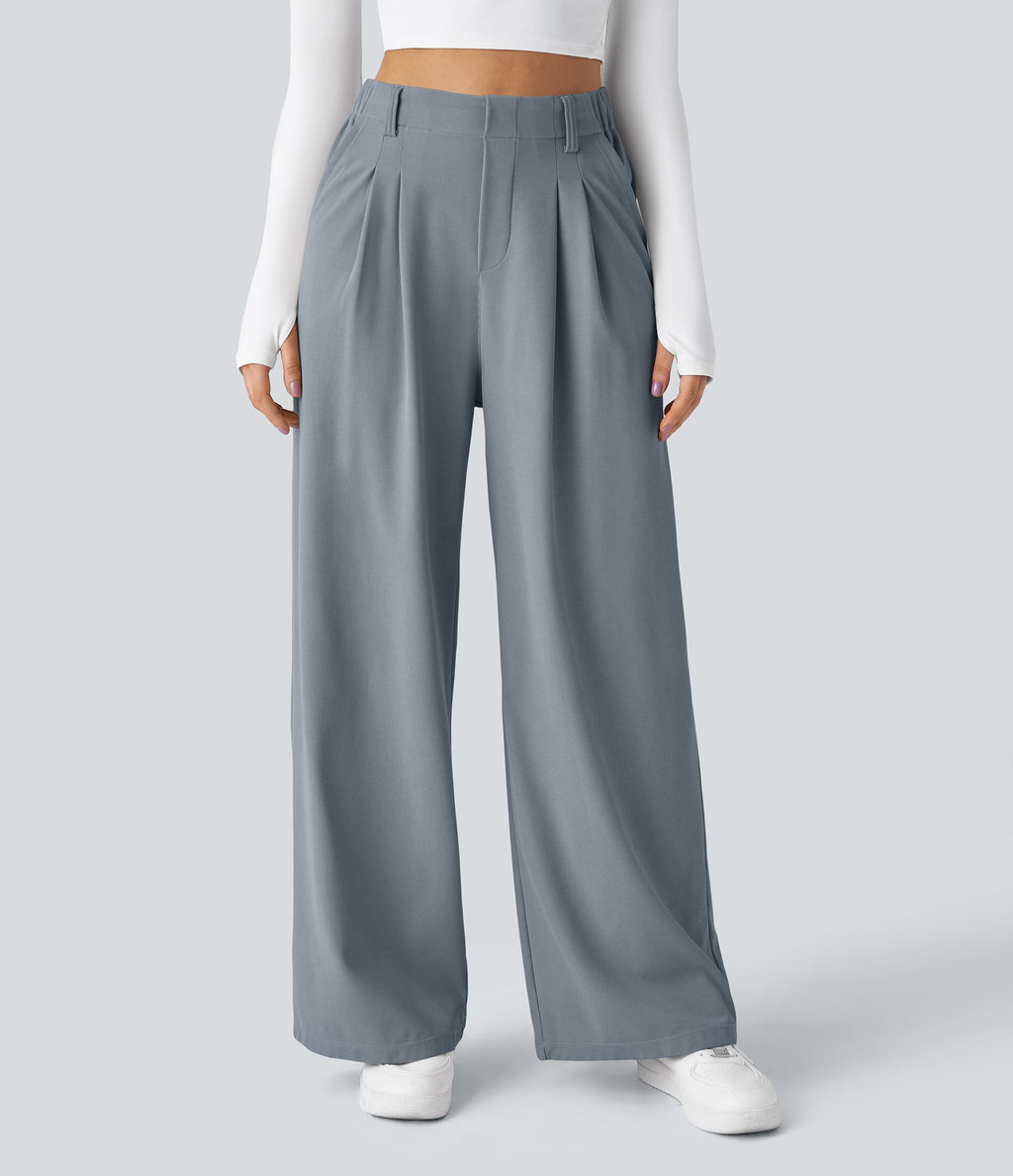 2026🔥 FlexTM High Waisted Pocket Straight Leg Work Pants