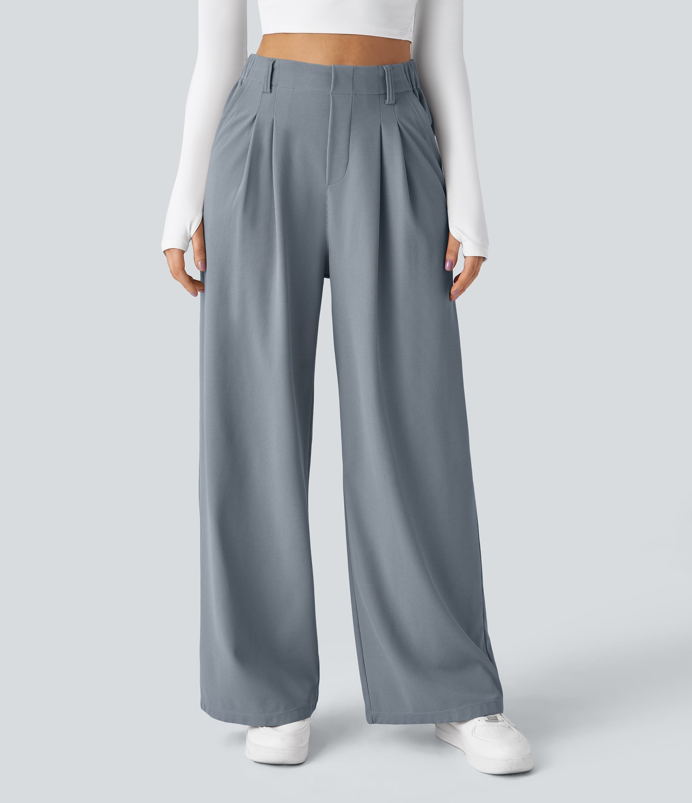 2026🔥 FlexTM High Waisted Pocket Straight Leg Work Pants