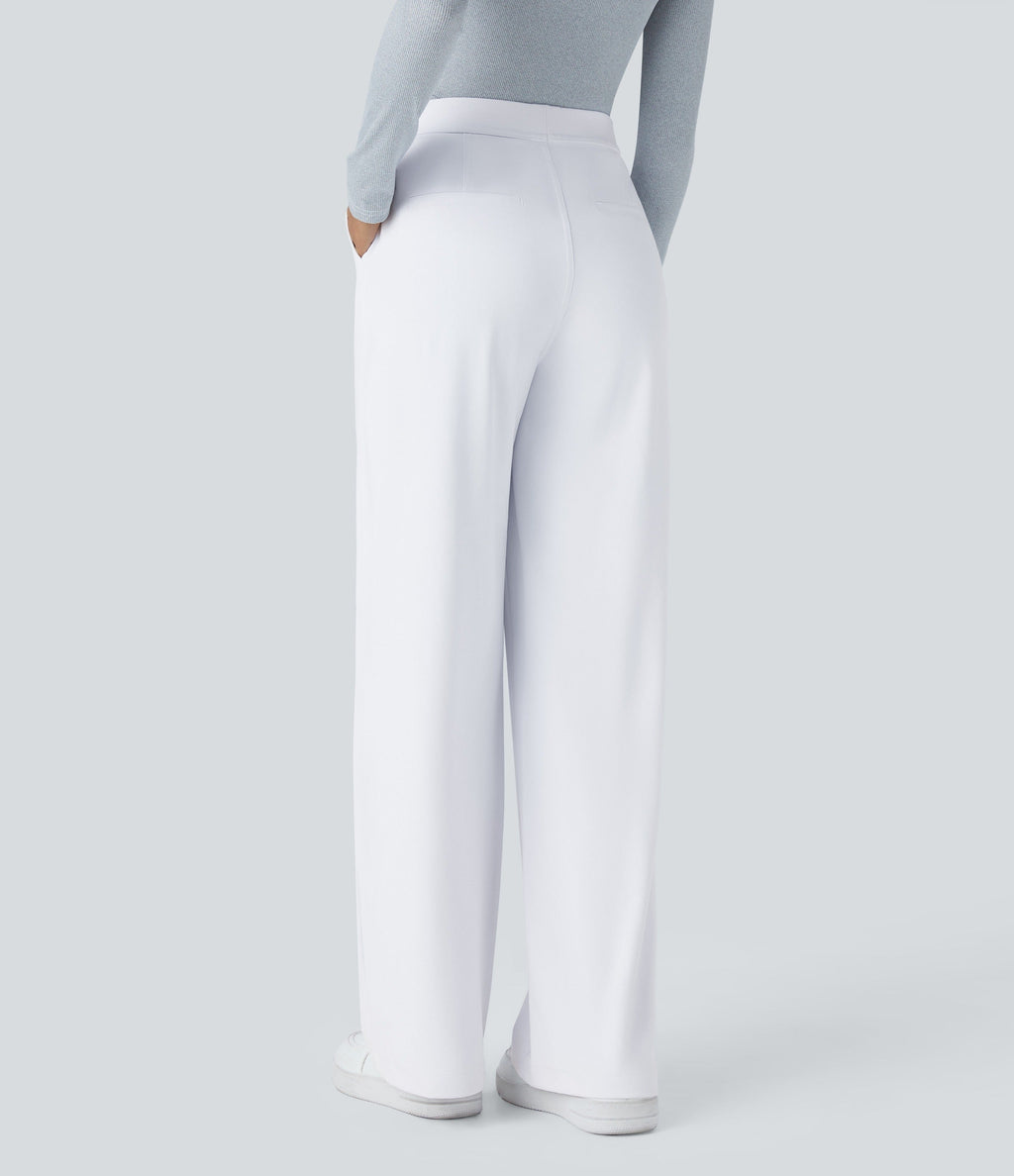 2026🔥 FlexTM High Waisted Pocket Straight Leg Work Pants