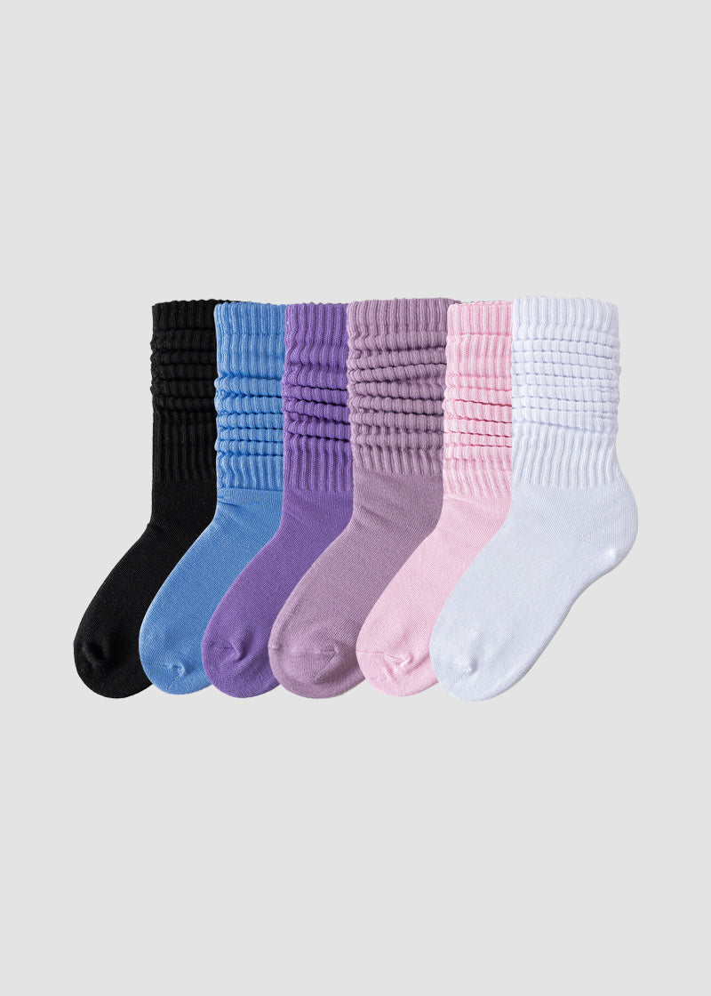 Cozy Ribbed Slouch Crew Socks