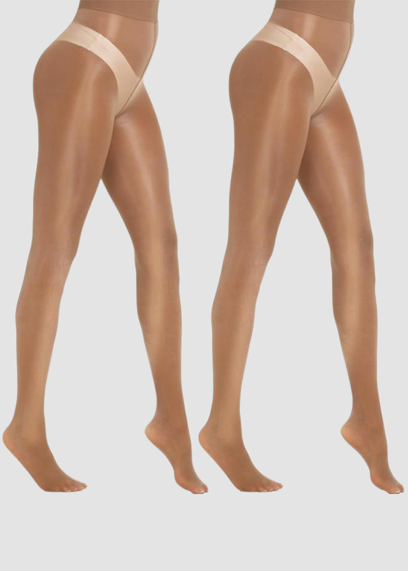 High-Waist Shiny Sheer Tights for Women