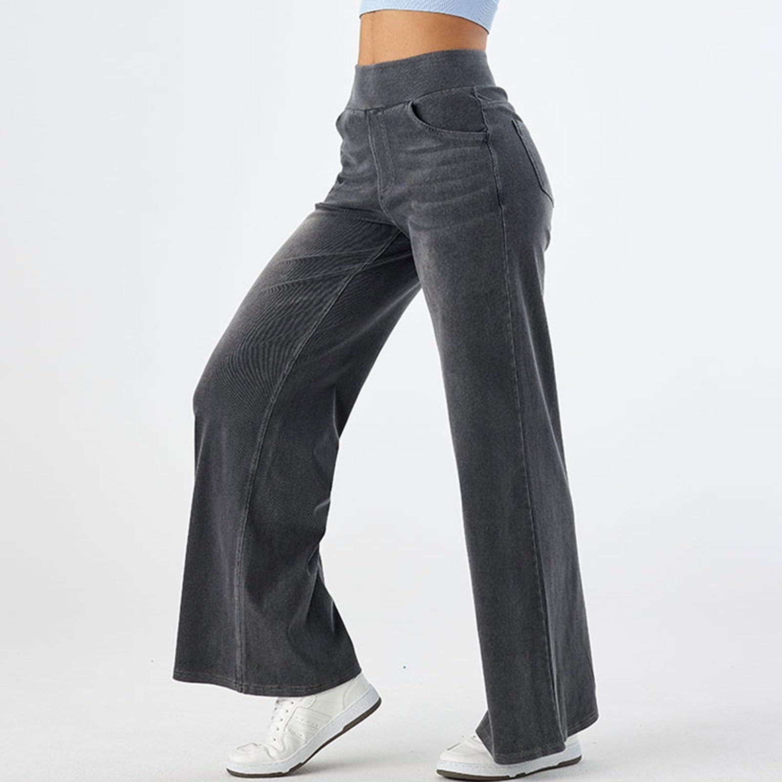2026🔥 FlexTM High Waisted Pocket Straight Leg Work Pants