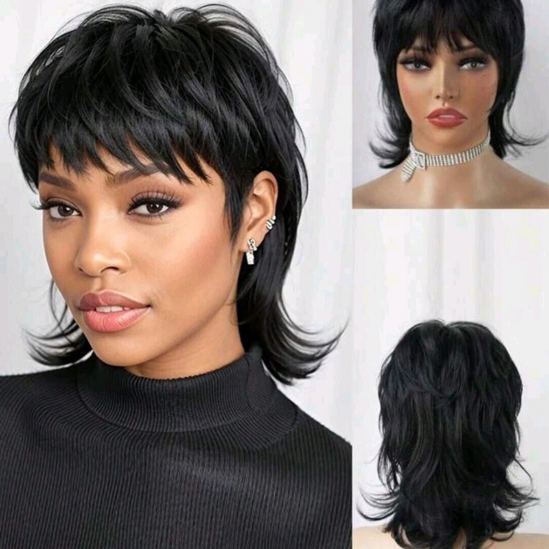 Short Straight Hair Mullet Haircuts Wigs