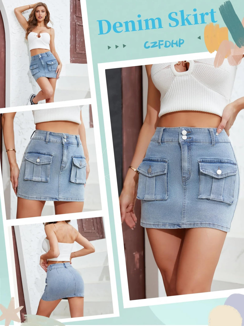 Cargo Skirt for Women 2026 High Waisted Mini Skirts Trendy Y2K Girls Summer Casual Belted Shorts with Pockets