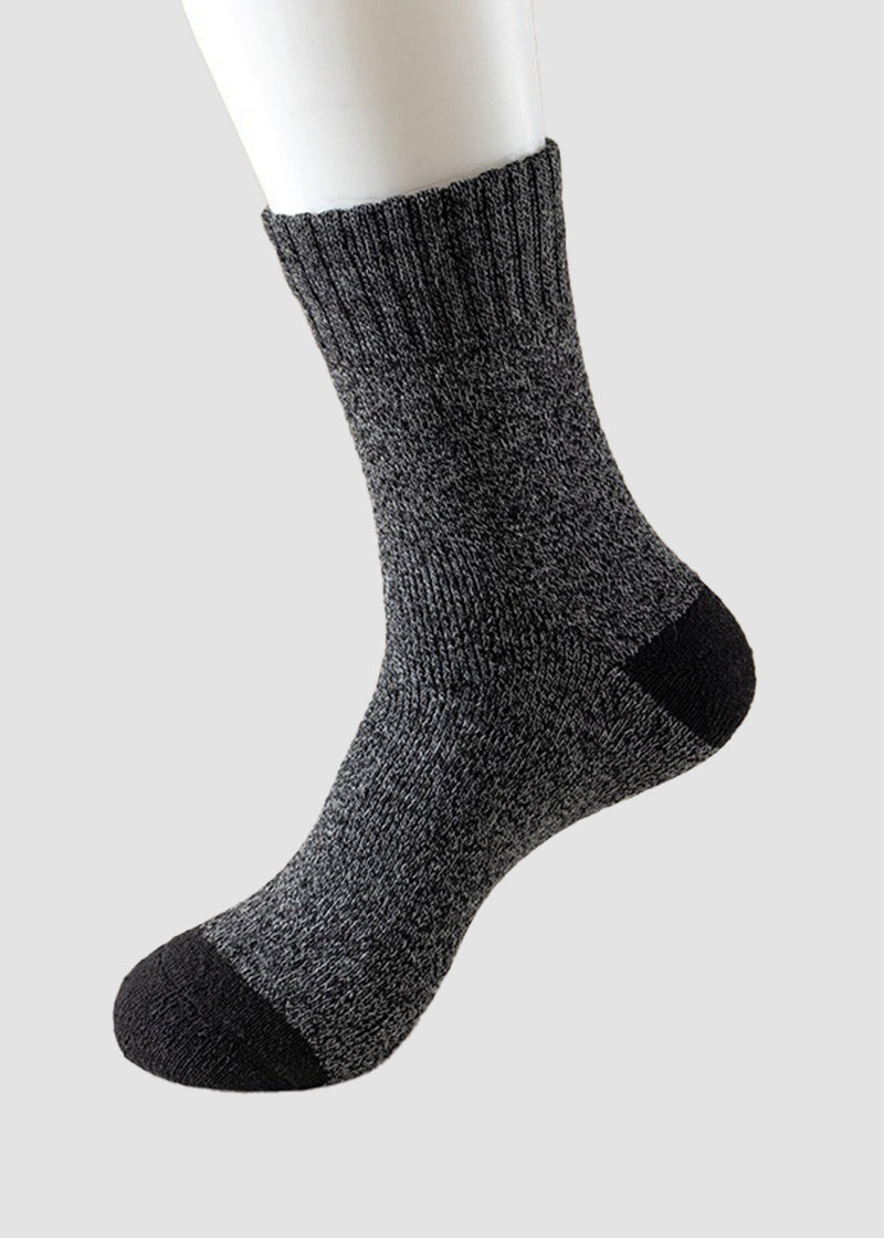 Men's Thermal Terry Loop Socks - 5 Pairs