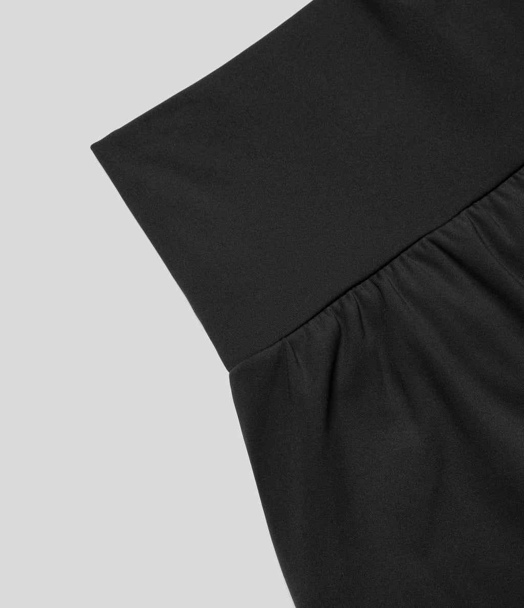 2026🔥UK Super High Waisted Back Pocket & Side Hidden Pocket 2-in-1 Yoga Shorts-Black