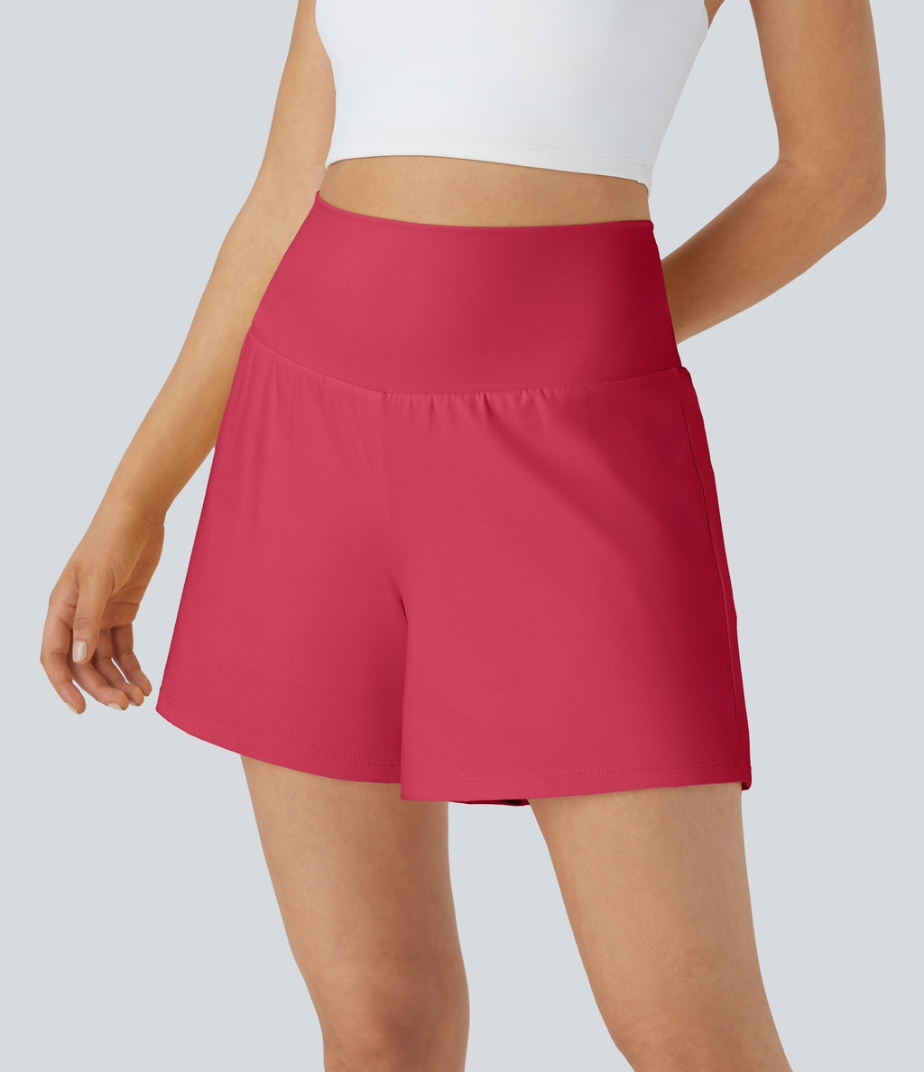 2026🔥UK Super High Waisted Back Pocket & Side Hidden Pocket 2-in-1 Yoga Shorts
