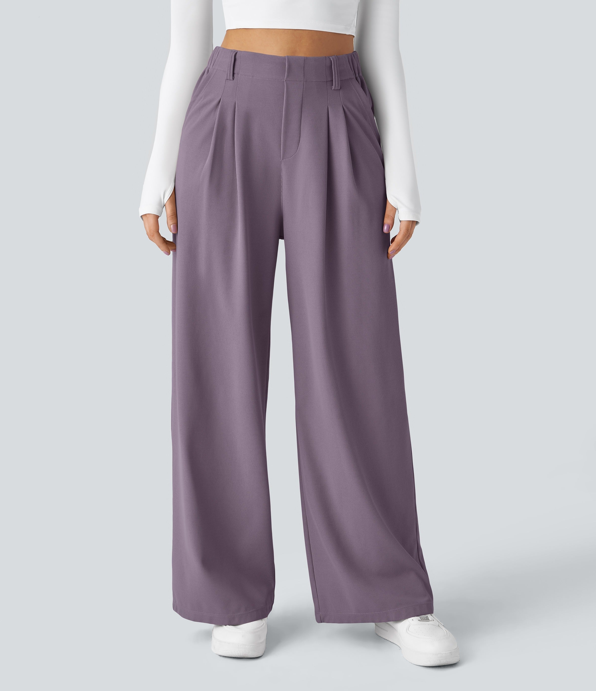 2026🔥 FlexTM High Waisted Pocket Straight Leg Work Pants