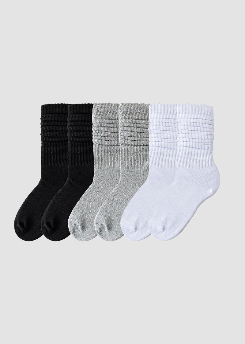 Cozy Ribbed Slouch Crew Socks