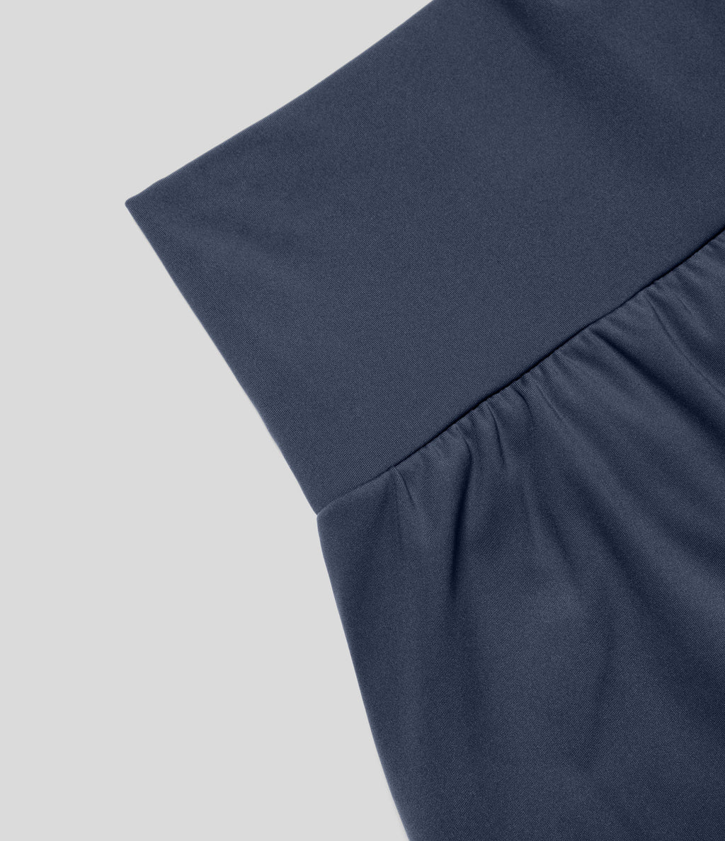 2026🔥UK Super High Waisted Back Pocket & Side Hidden Pocket 2-in-1 Yoga Shorts-Mood Indigo