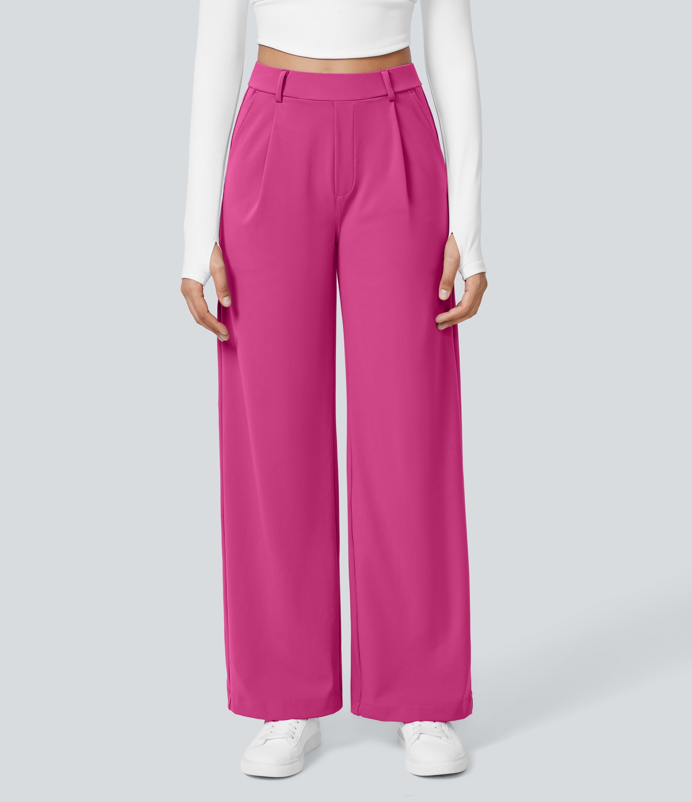 2026🔥 FlexTM High Waisted Pocket Straight Leg Work Pants