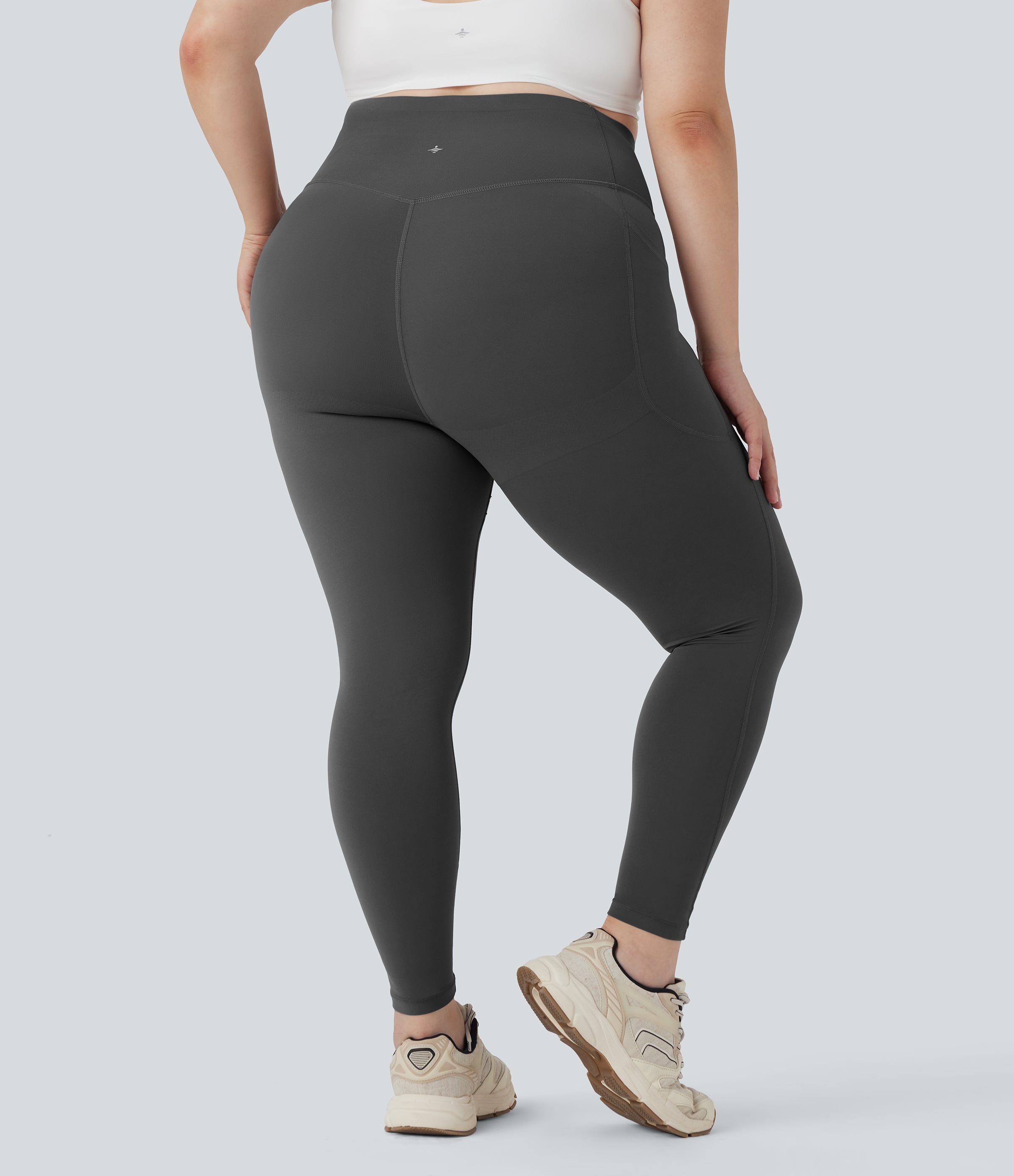 Plus Size UltraSculptTM SoCinched High Waisted Butt Lifting Tummy Control Shaping Training Leggings with Pockets