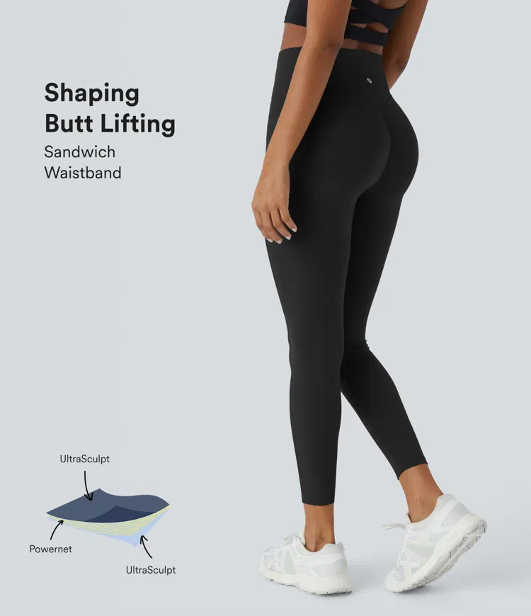 SoCinched High Waisted Scrunch Butt Lifting Tummy Control Side Pocket Shaping Training UltraSculpt Leggings - Stretchy Fit for Women, For Gym & Summer Workouts #Summer