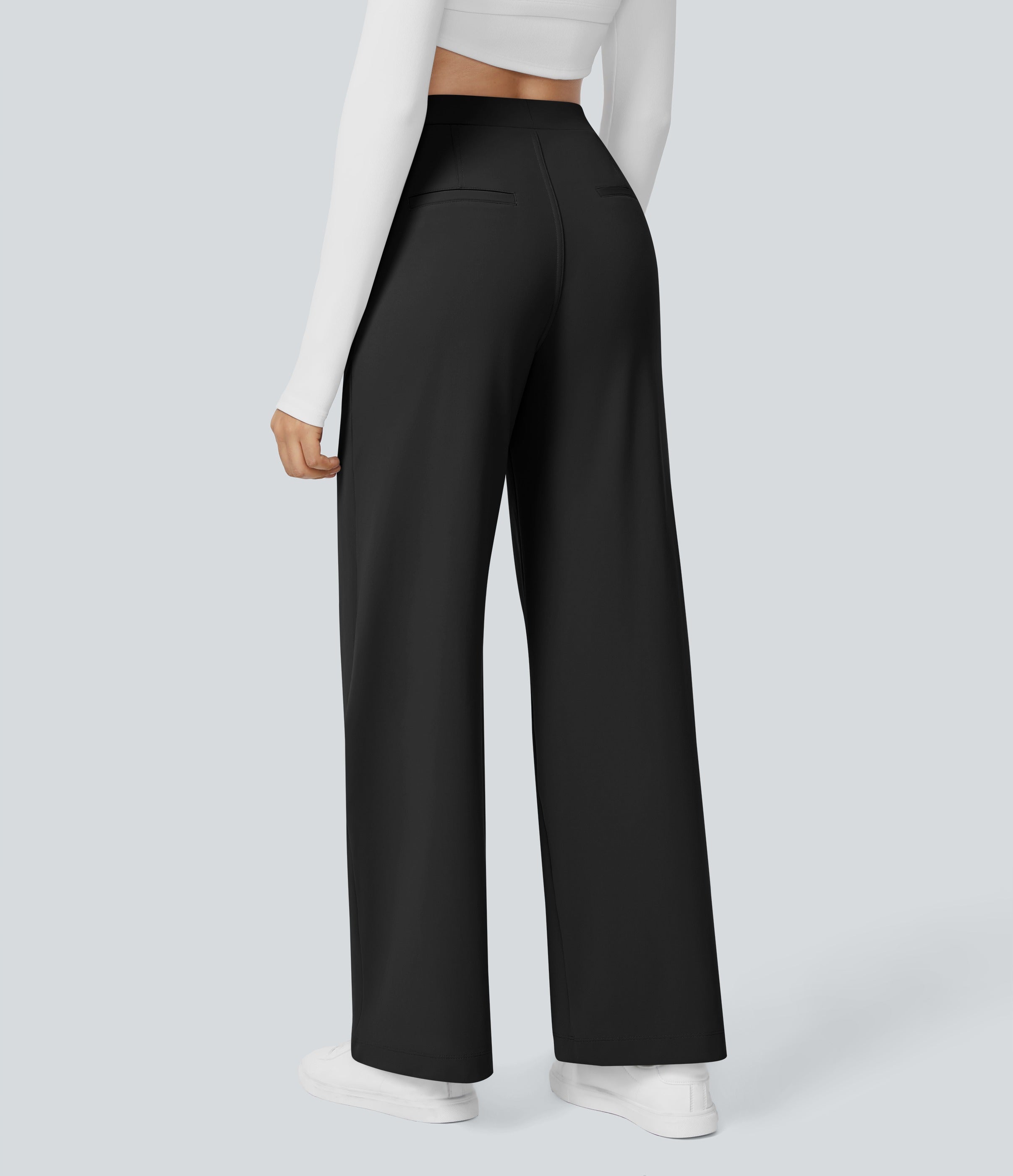 2026🔥 FlexTM High Waisted Pocket Straight Leg Work Pants