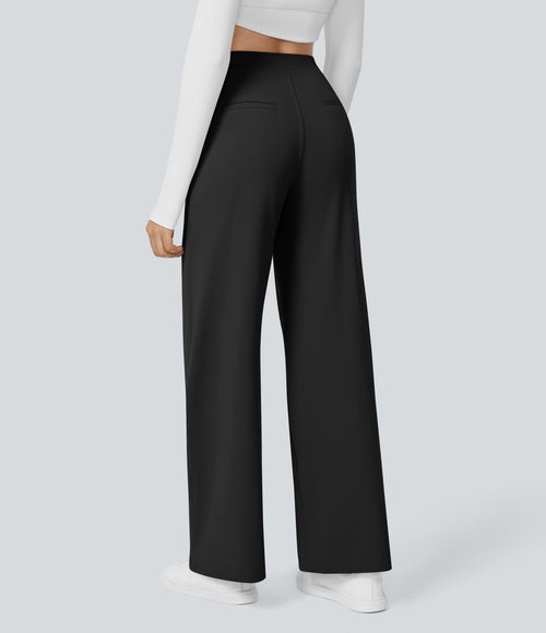 2026🔥 FlexTM High Waisted Pocket Straight Leg Work Pants