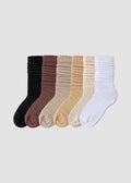 Cozy Ribbed Slouch Crew Socks