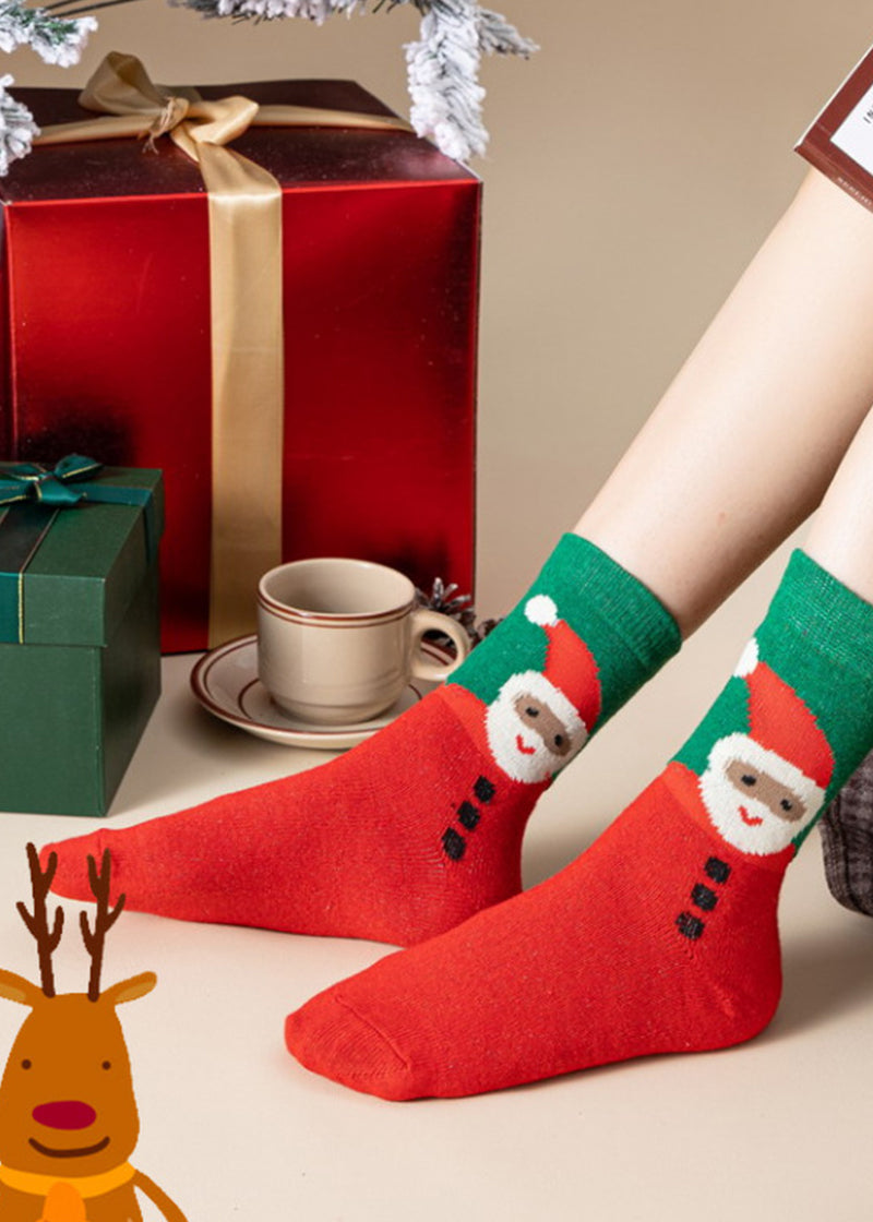 Cozy Christmas Wool Crew Socks - 5 Pairs
