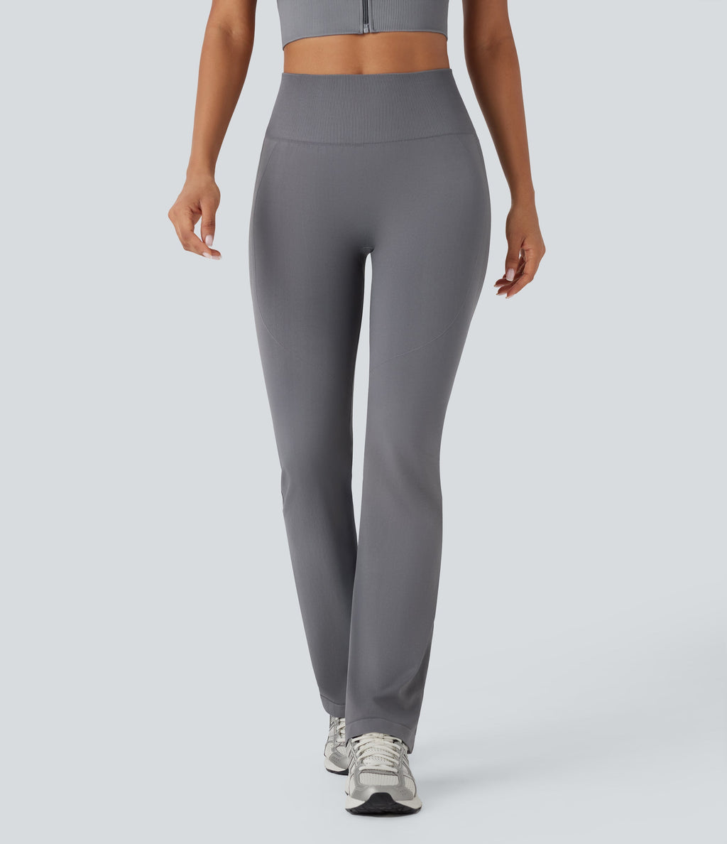 Seamless Flow High Waisted Tummy Control Butt Lifting Flare Yoga Leggings
