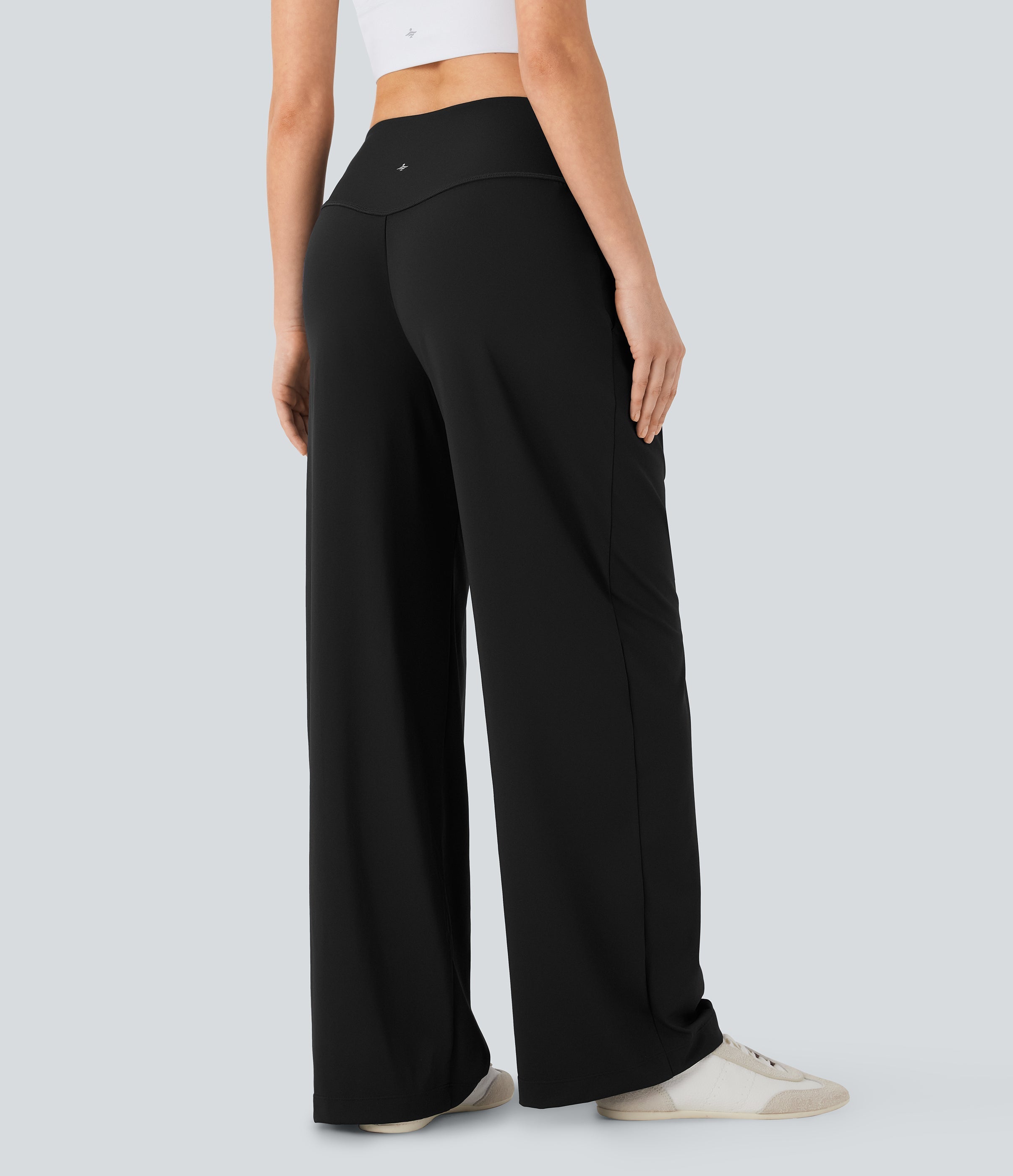 SoftlyZeroTM QuickDry SoCinched High Waisted Tummy Control Yoga Straight Leg Pants with Pockets