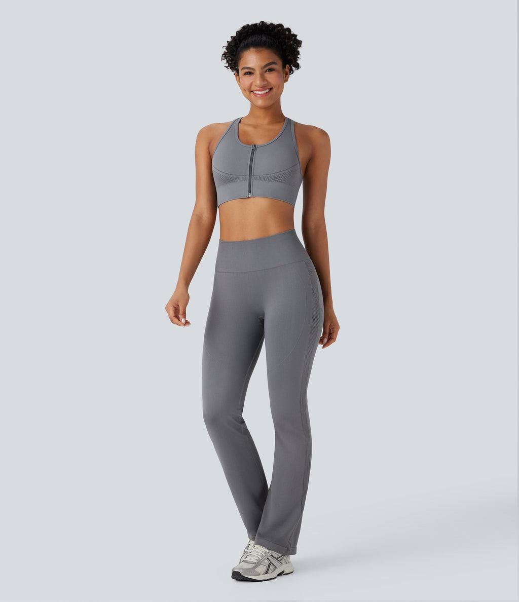 Seamless Flow High Waisted Tummy Control Butt Lifting Flare Yoga Leggings