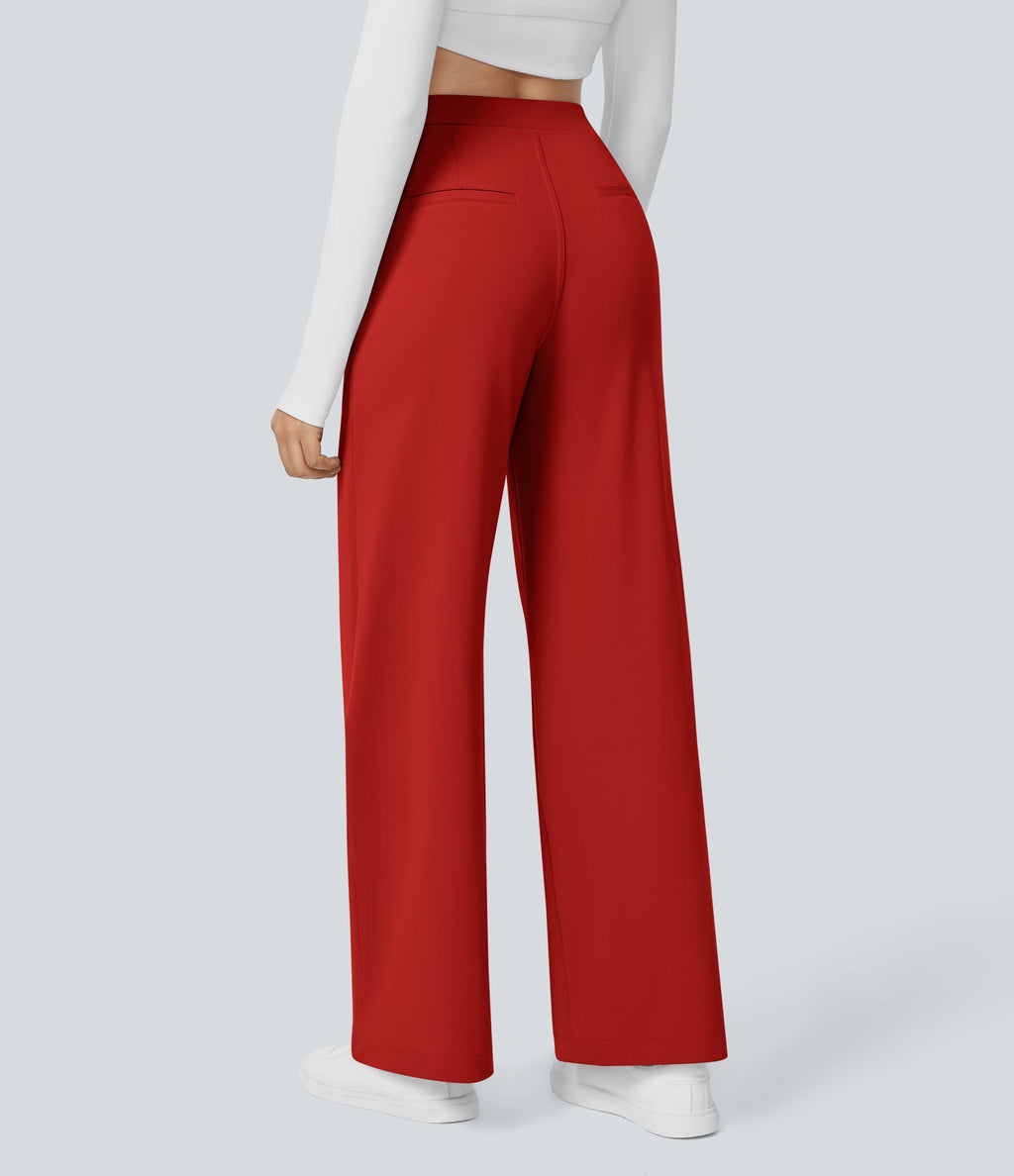 2026🔥 FlexTM High Waisted Pocket Straight Leg Work Pants