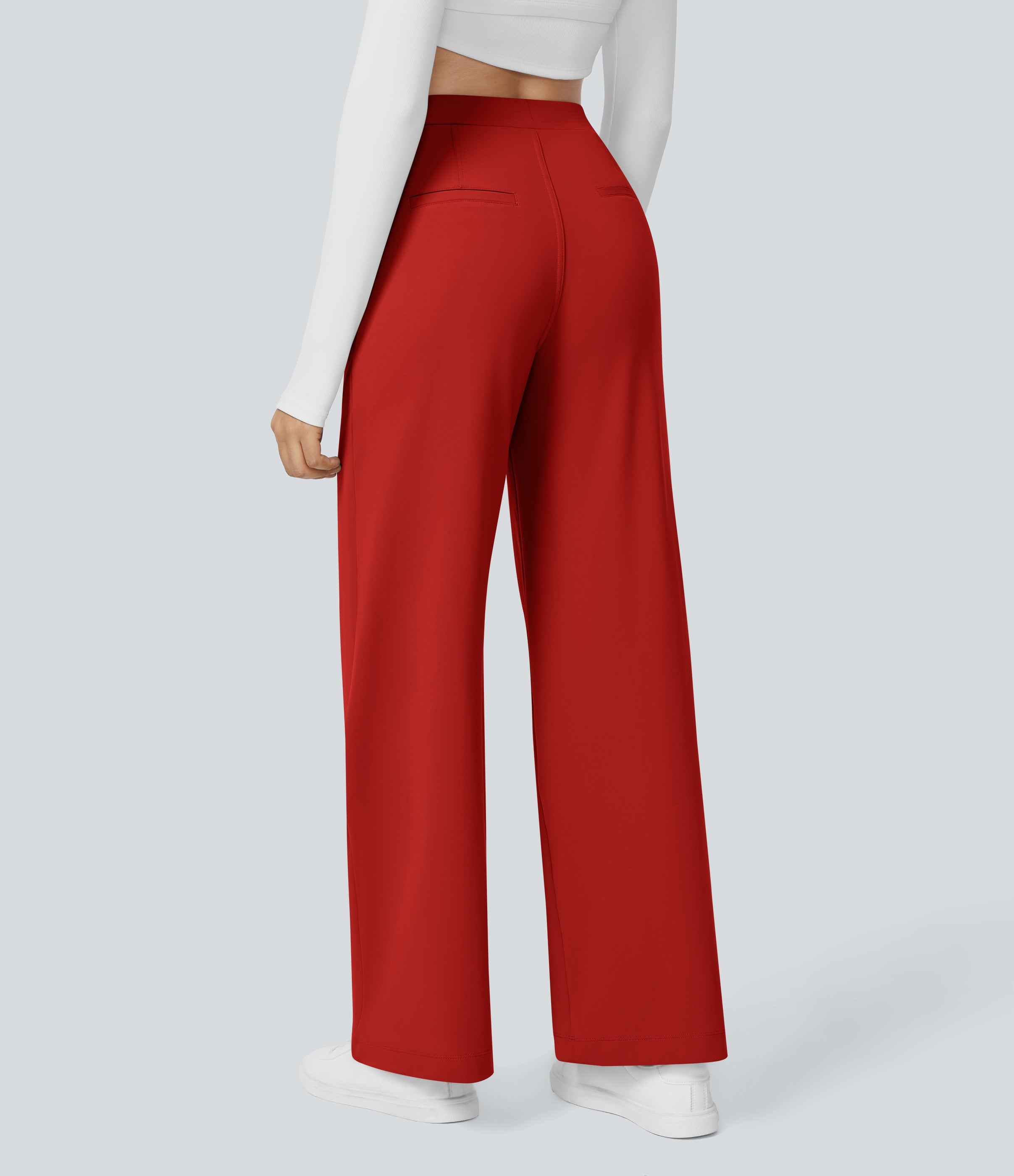 2026🔥 FlexTM High Waisted Pocket Straight Leg Work Pants