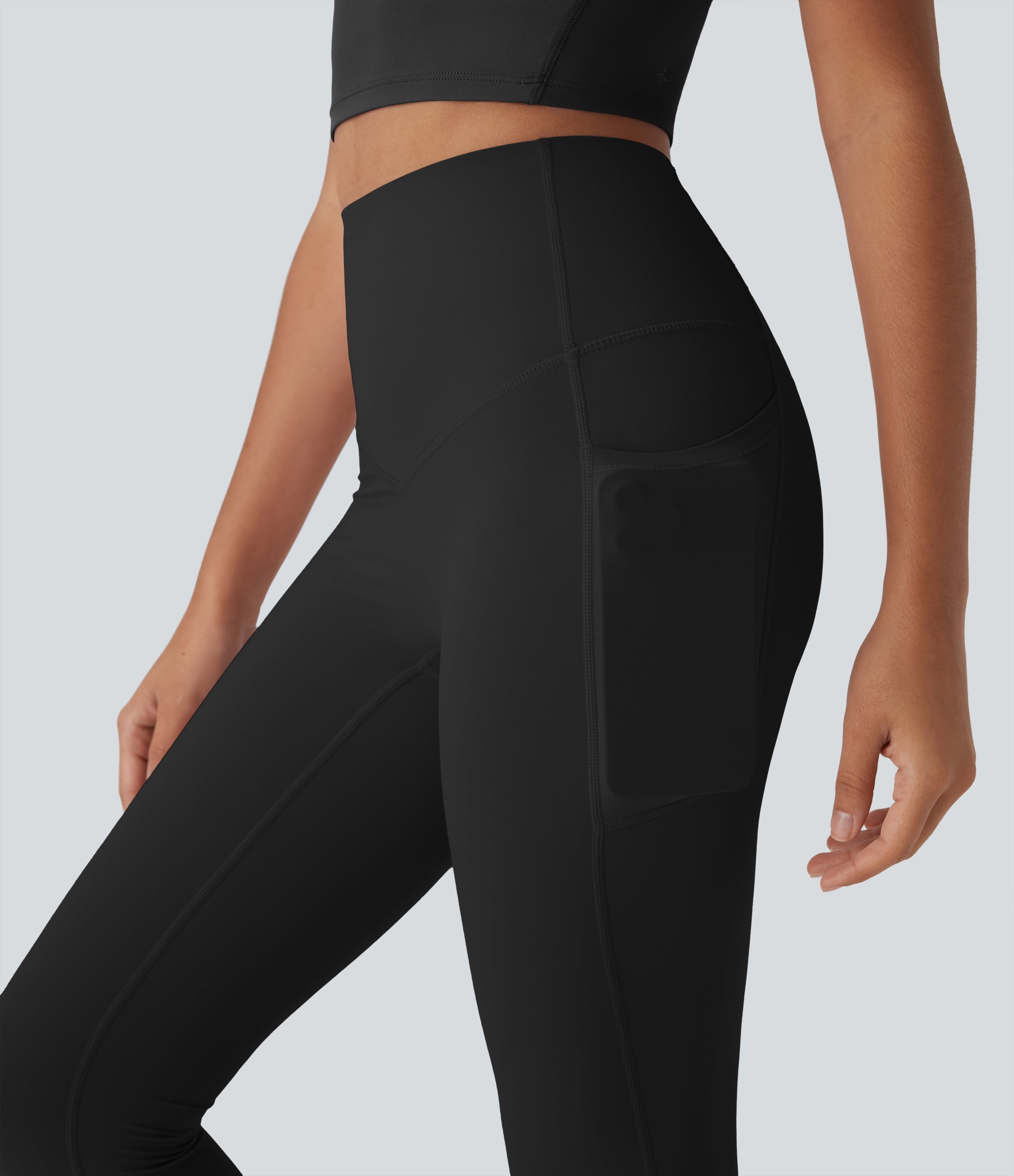 UltraSculptTM Cool Quick Dry SoCinched High Waisted Tummy Control Shaping Yoga Leggings with Pockets-UPF50+