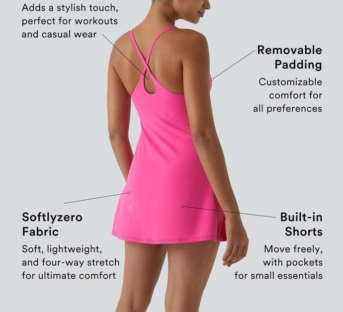 2026 🔥Flash Sale⚡ Softlyzero Plush Backless Active Dress-Easy Peezy