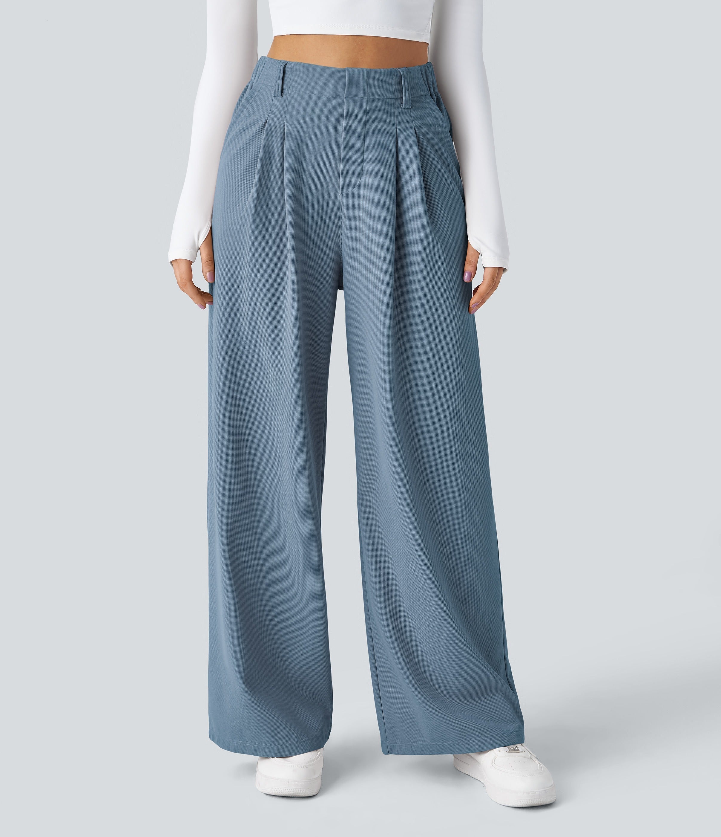2026🔥 FlexTM High Waisted Pocket Straight Leg Work Pants