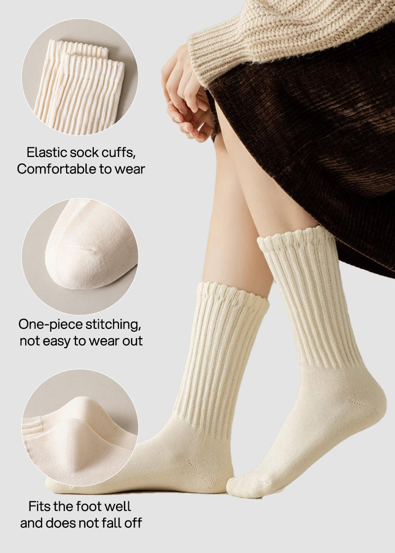 Cozy Ribbed Slouch Crew Socks
