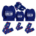 Christmas Family Matching Pajamas-Cozy Blue Pjs Set with "Christmas Crew Making Memories Together" Print