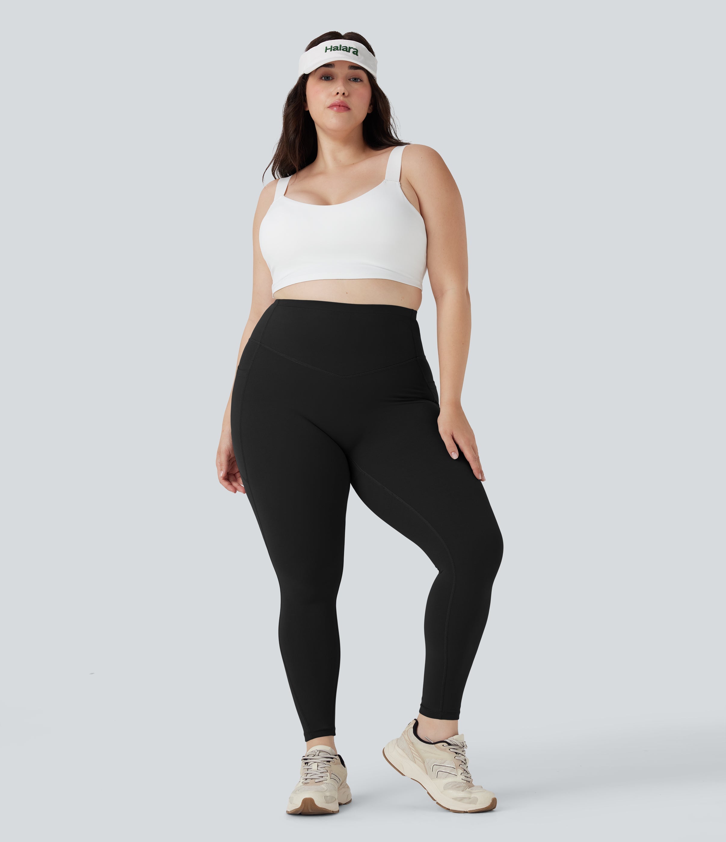 Plus Size UltraSculptTM SoCinched High Waisted Butt Lifting Tummy Control Shaping Training Leggings with Pockets