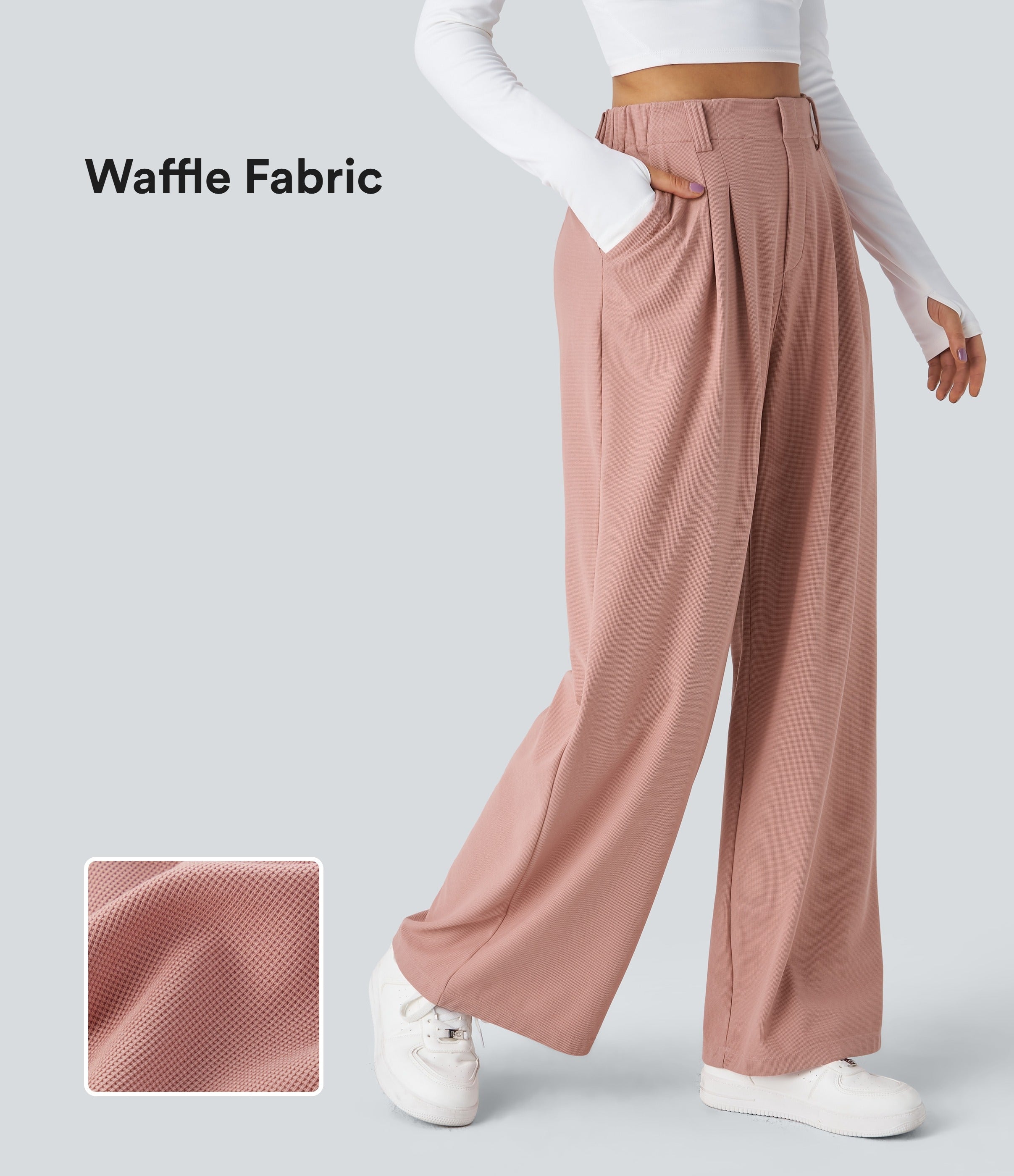 2026🔥 FlexTM High Waisted Pocket Straight Leg Work Pants