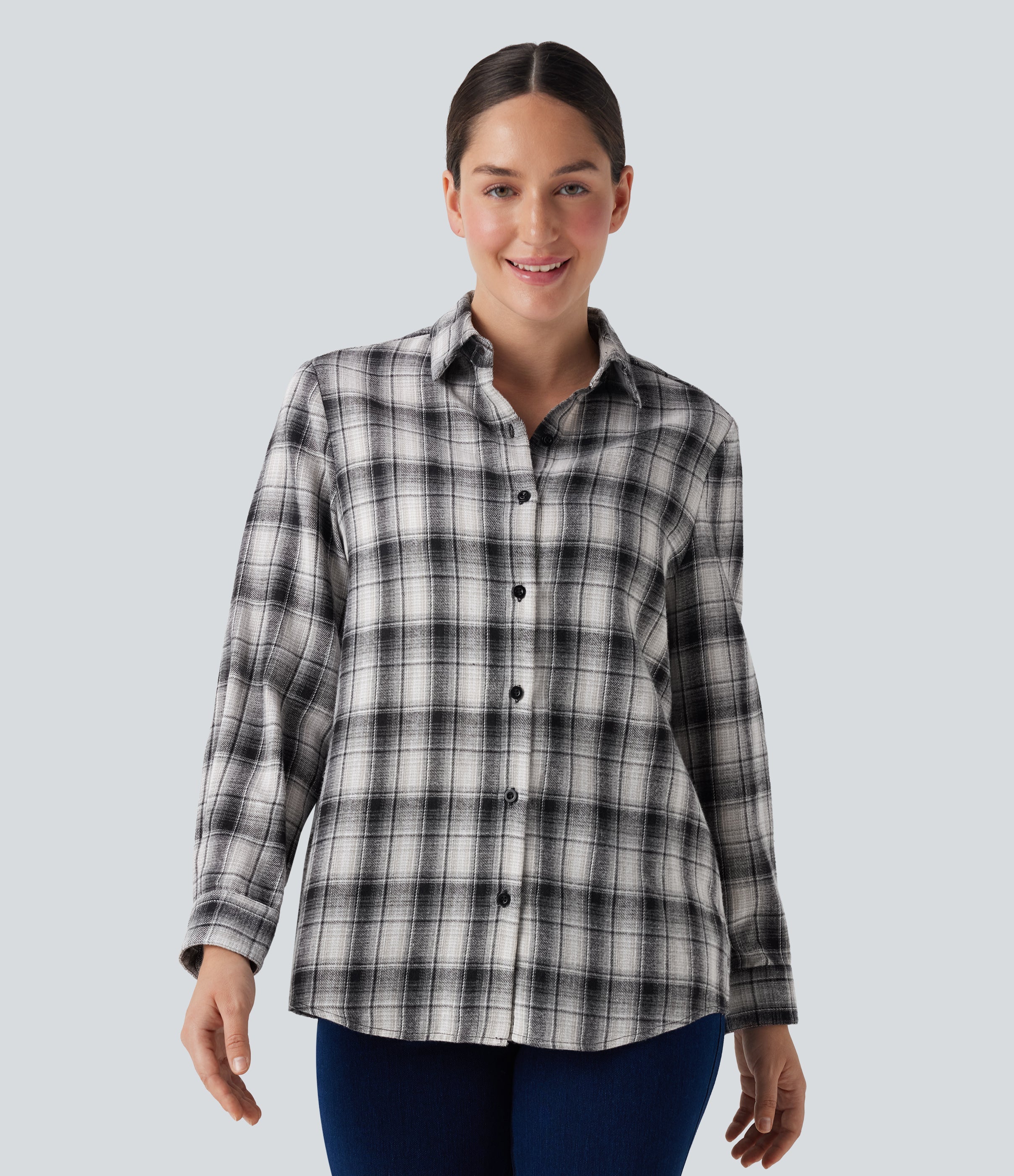 Long Sleeve Plaid Casual Shirt