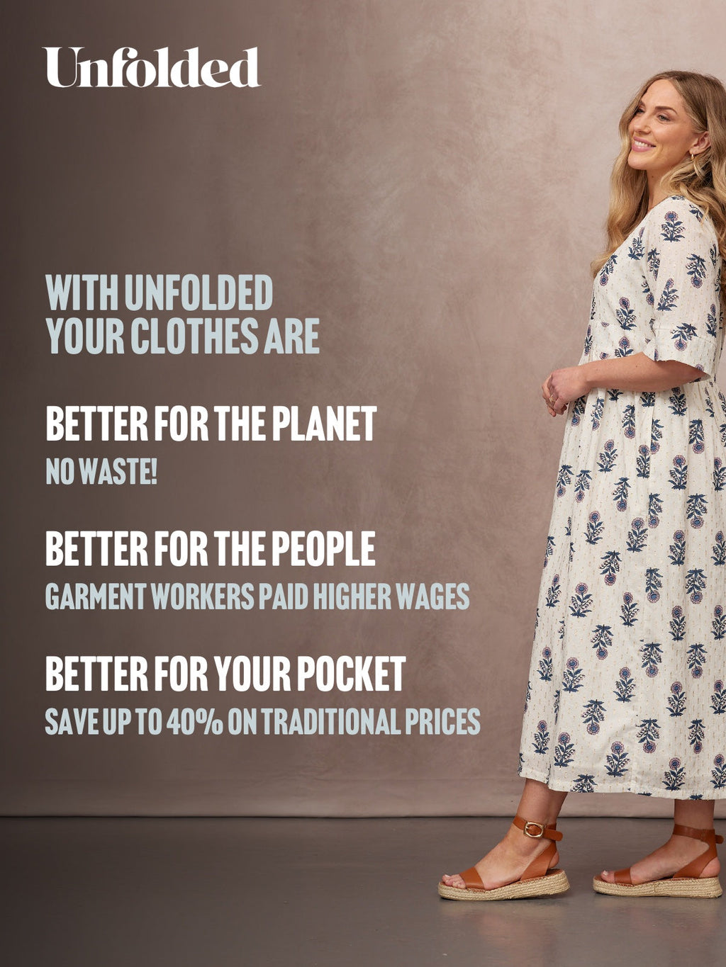 Tara Lurex Summer Dress - White & Blue Floral Print