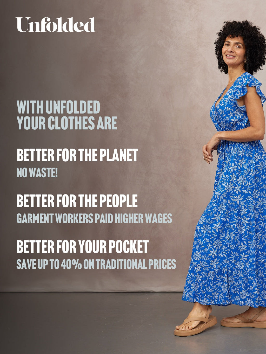 Susan Maxi Dress - Blue & White Floral Print